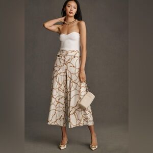 ANTROPOLOGIE MAEVE CHAIN PRINTED PALAZZO PANTS